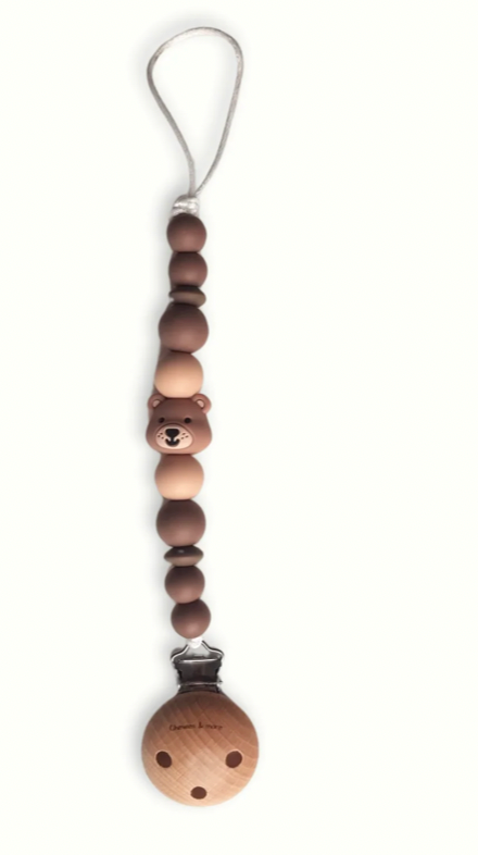 Schnullerkette Bear brown