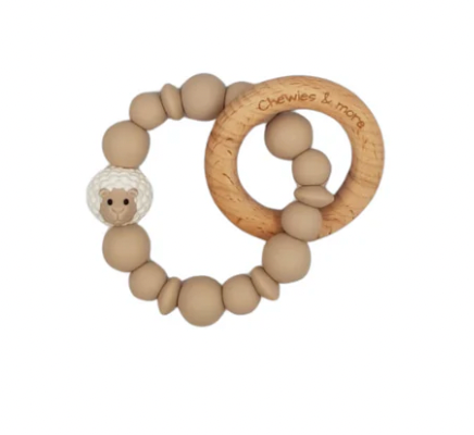 Beißring Sheep greige wool