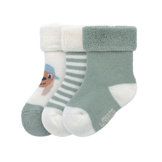 Baby Socken Frottee 3er Set - Bio Baumwolle, Hund