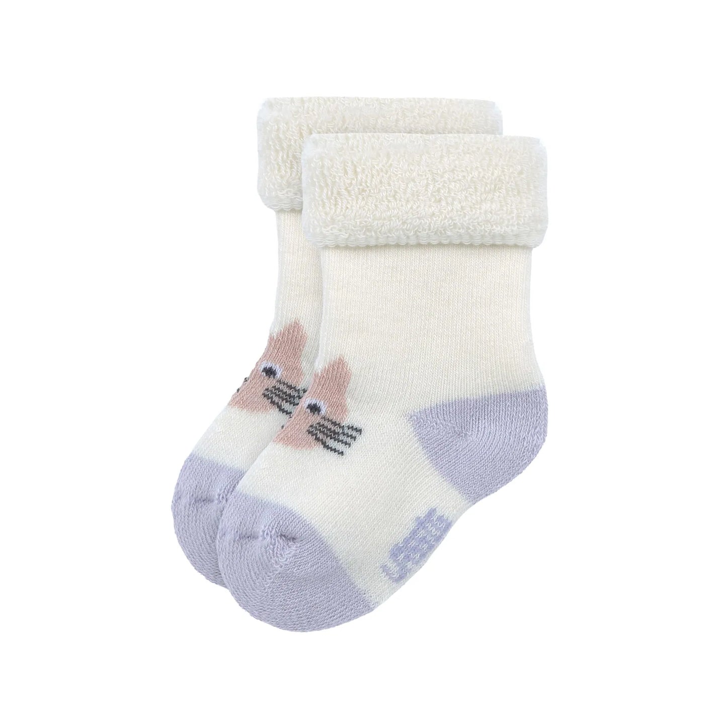 Baby Socken Frottee 3er Set - Bio Baumwolle, Katze