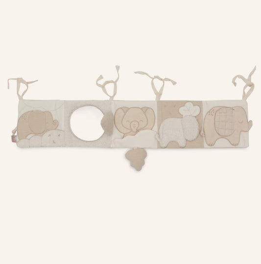 Stoffbuch mit Aktivitaten für Laufgitter - Animal Friends/Elephant Tales