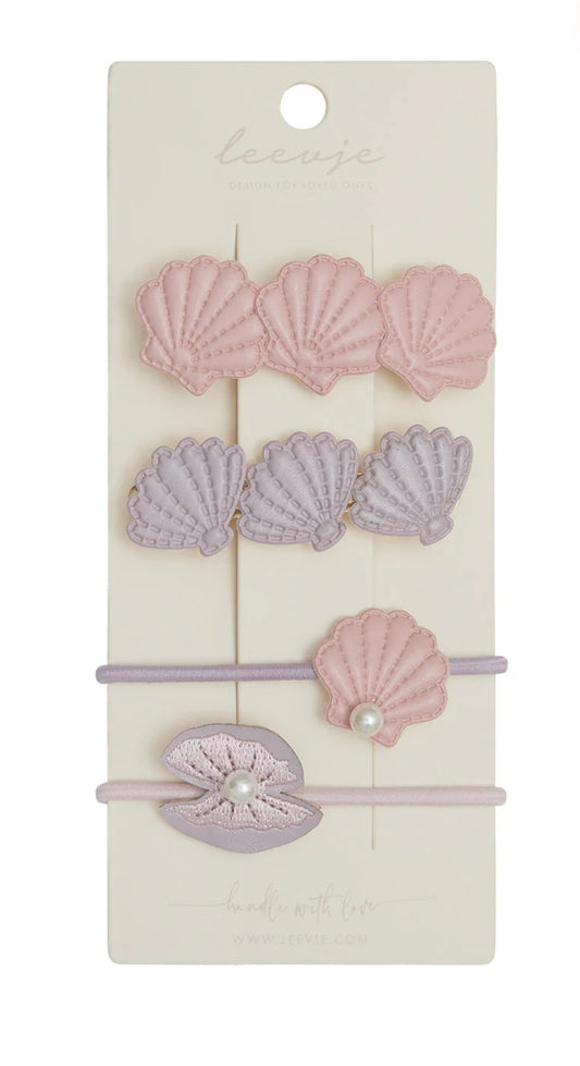 Haarspangen 'french hairclips seashell mix'